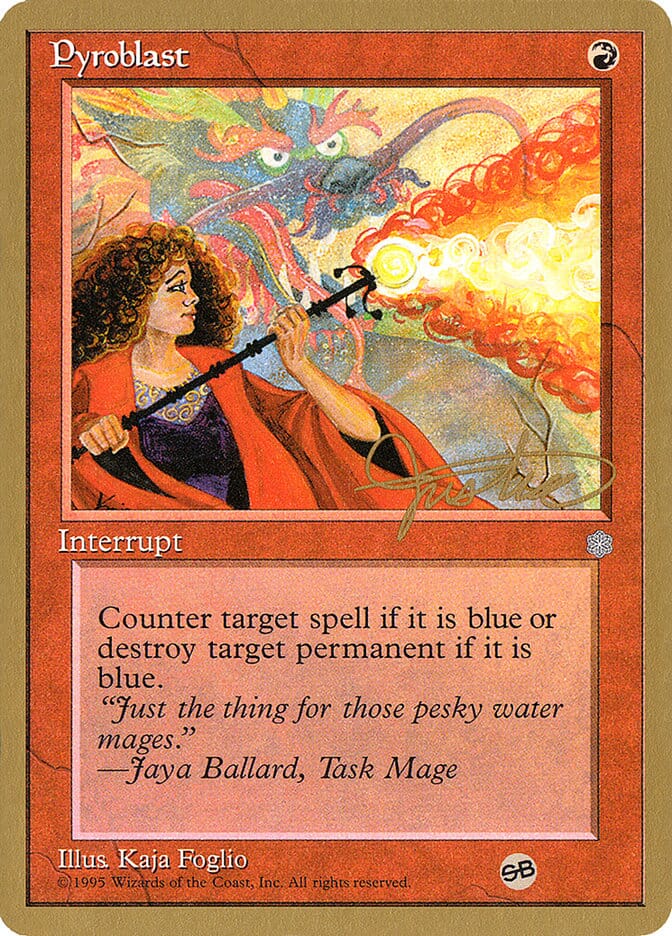 Pyroblast (Mark Justice) (SB) [Pro Tour Collector Set] MTG Single Magic: The Gathering  | Multizone: Comics And Games