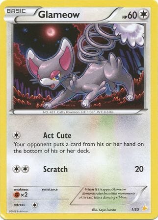 Glameow (1/30) [XY: Trainer Kit 3 - Pikachu Libre] Pokemon Single Pokémon  | Multizone: Comics And Games
