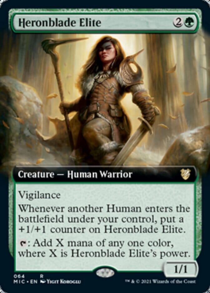 Heronblade Elite (Extended) [Innistrad: Midnight Hunt Commander] MTG Single Magic: The Gathering  | Multizone: Comics And Games