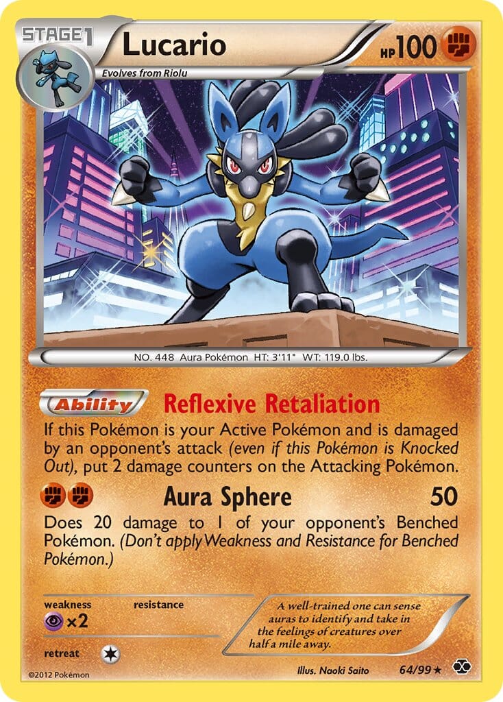Lucario (64/99) (Cosmos Holo) (Blister Exclusive) [Black & White: Next Destinies] Pokemon Single Pokémon  | Multizone: Comics And Games