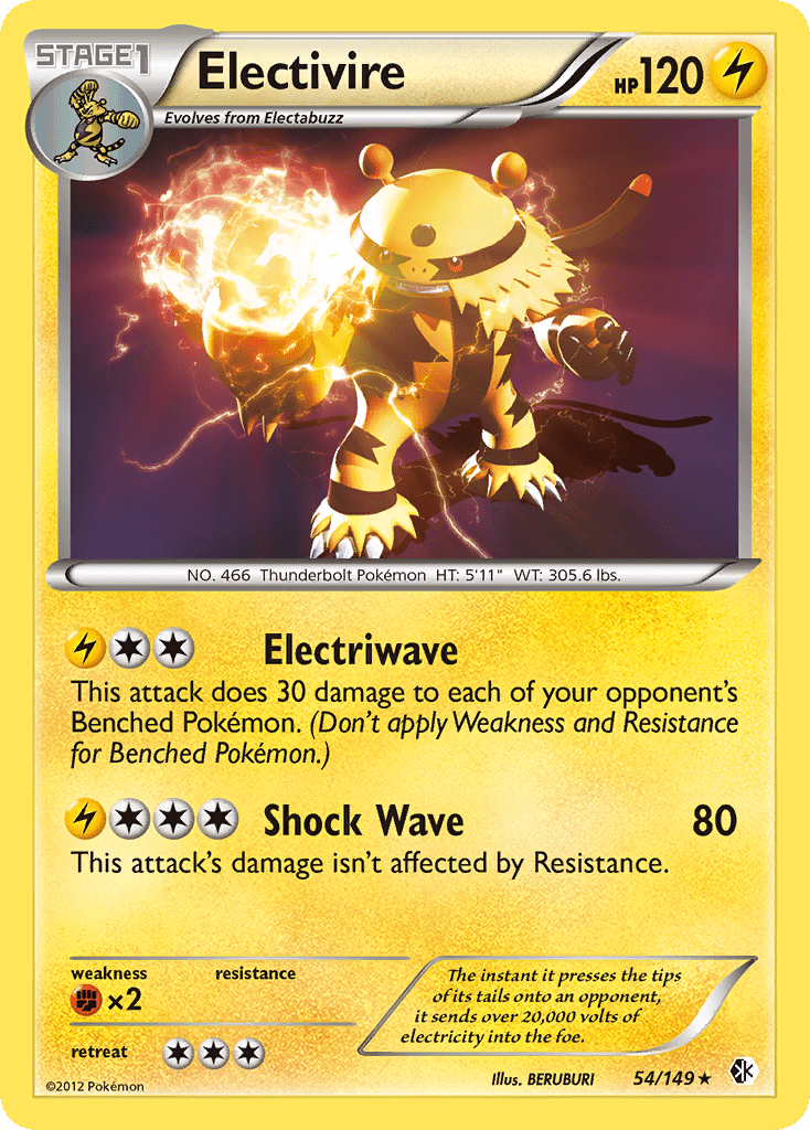 Electivire (54/149) [Black & White: Boundaries Crossed] Pokemon Single Pokémon  | Multizone: Comics And Games