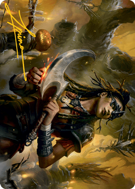 Harvesttide Sentry Art Card (Gold-Stamped Signature) [Innistrad: Midnight Hunt Art Series] MTG Single Magic: The Gathering  | Multizone: Comics And Games