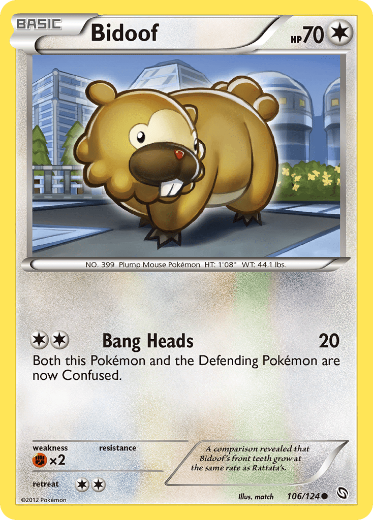 Bidoof (106/124) [Black & White: Dragons Exalted] Pokemon Single Pokémon  | Multizone: Comics And Games