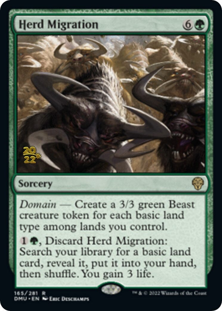 Herd Migration [Dominaria United Prerelease Promos] MTG Single Magic: The Gathering  | Multizone: Comics And Games