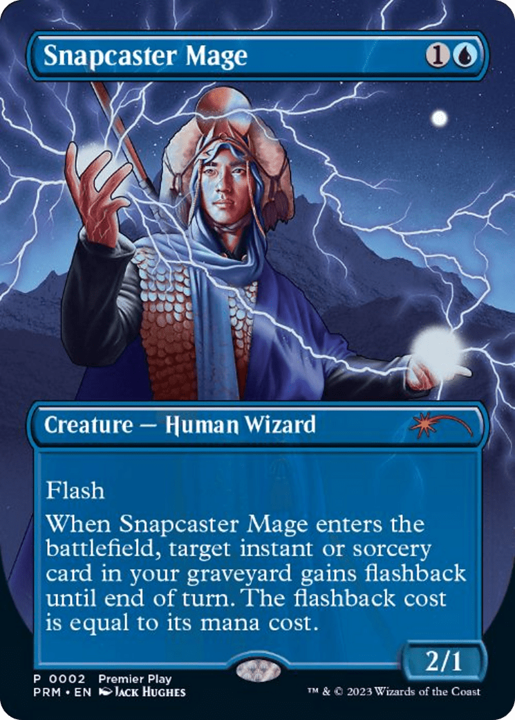 Snapcaster Mage (Borderless Alternate Art) [Regional Championship Qualifiers 2023] MTG Single Magic: The Gathering  | Multizone: Comics And Games