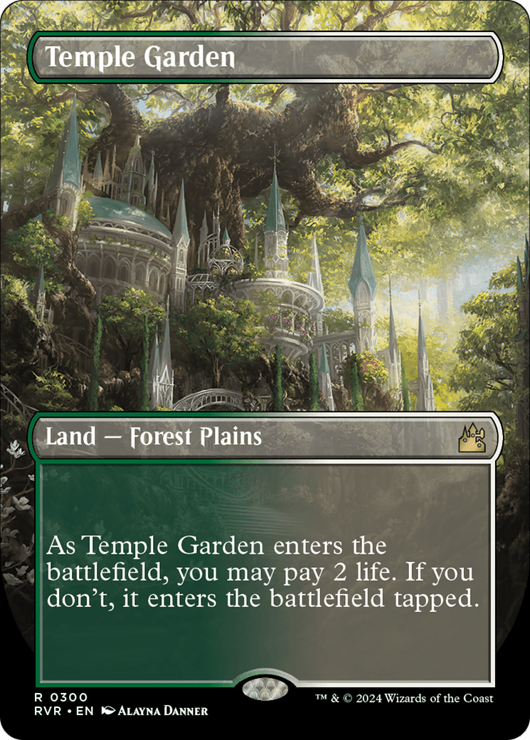 Temple Garden (Borderless) [Ravnica Remastered] MTG Single Magic: The Gathering  | Multizone: Comics And Games