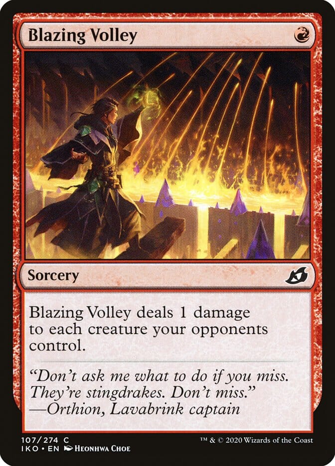Blazing Volley [Ikoria: Lair of Behemoths] MTG Single Magic: The Gathering  | Multizone: Comics And Games