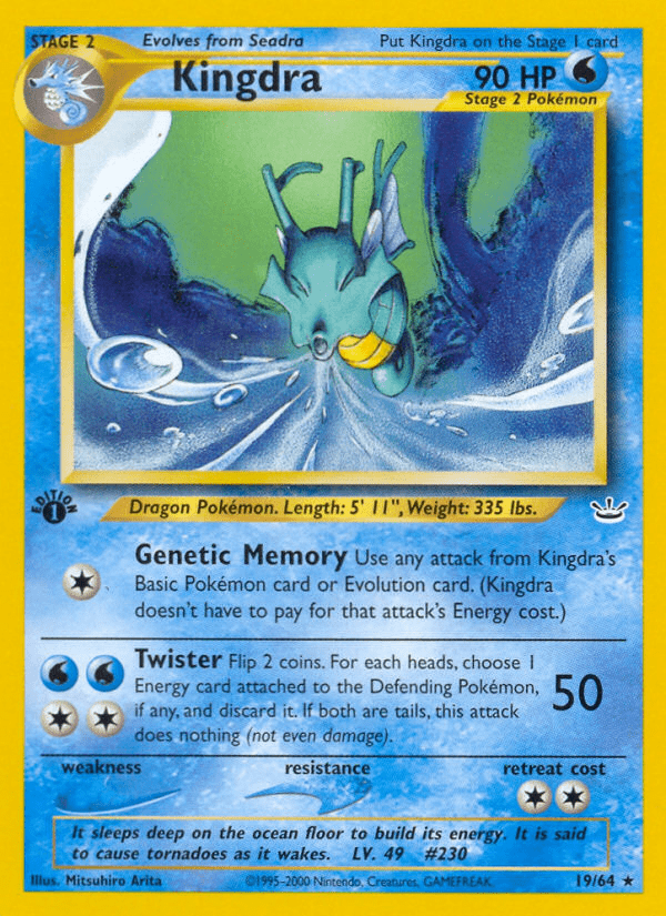 Kingdra (19/64) [Neo Revelation 1st Edition] Pokemon Single Pokémon  | Multizone: Comics And Games