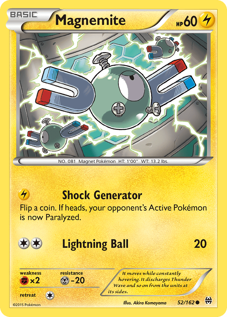 Magnemite (52/162) [XY: BREAKthrough] Pokemon Single Pokémon  | Multizone: Comics And Games