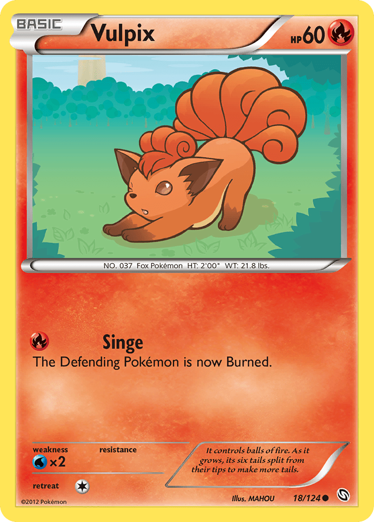 Vulpix (18/124) [Black & White: Dragons Exalted] Pokemon Single Pokémon  | Multizone: Comics And Games
