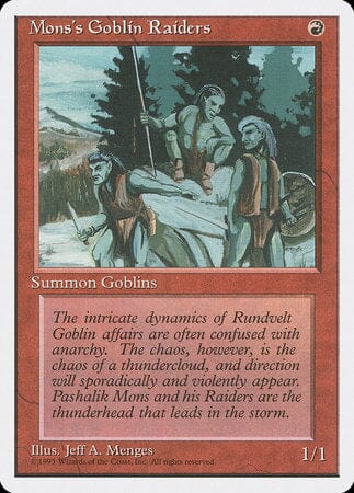 Mons's Goblin Raiders [Fourth Edition] MTG Single Magic: The Gathering  | Multizone: Comics And Games