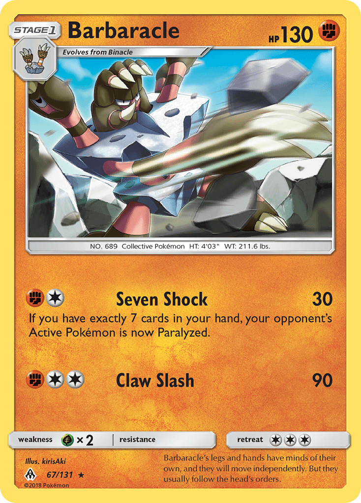 Barbaracle (67/131) [Sun & Moon: Forbidden Light] Pokemon Single Pokémon  | Multizone: Comics And Games