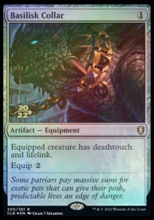 Basilisk Collar [Commander Legends: Battle for Baldur's Gate Prerelease Promos] MTG Single Magic: The Gathering  | Multizone: Comics And Games