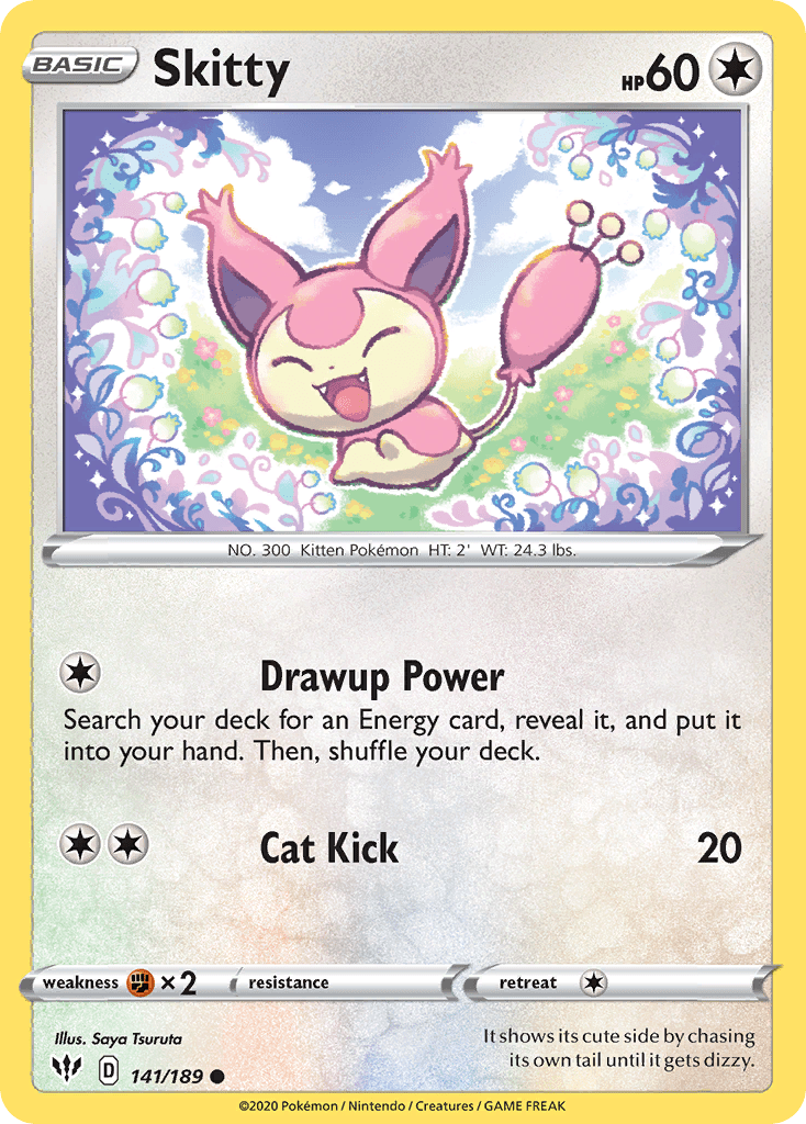 Skitty (141/189) [Sword & Shield: Darkness Ablaze] Pokemon Single Pokémon  | Multizone: Comics And Games