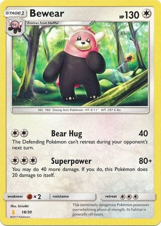 Bewear (18/30) [Sun & Moon: Trainer Kit - Alolan Raichu] Pokemon Single Pokémon  | Multizone: Comics And Games