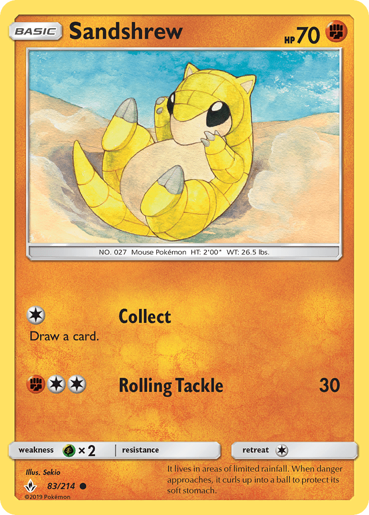 Sandshrew (83/214) [Sun & Moon: Unbroken Bonds] Pokemon Single Pokémon  | Multizone: Comics And Games
