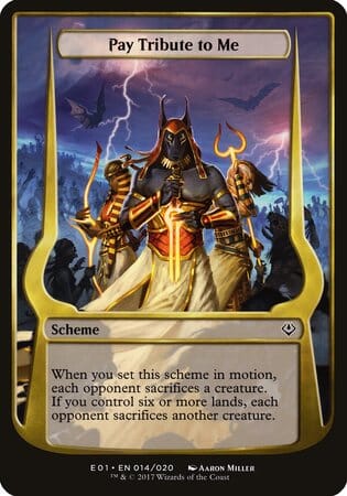 Pay Tribute to Me (Archenemy: Nicol Bolas) [Archenemy: Nicol Bolas Schemes] MTG Single Magic: The Gathering  | Multizone: Comics And Games