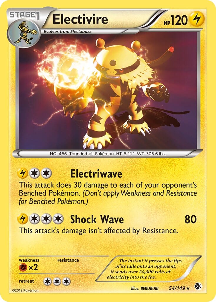 Electivire (54/149) (Theme Deck Exclusive) [Black & White: Boundaries Crossed] Pokemon Single Pokémon  | Multizone: Comics And Games
