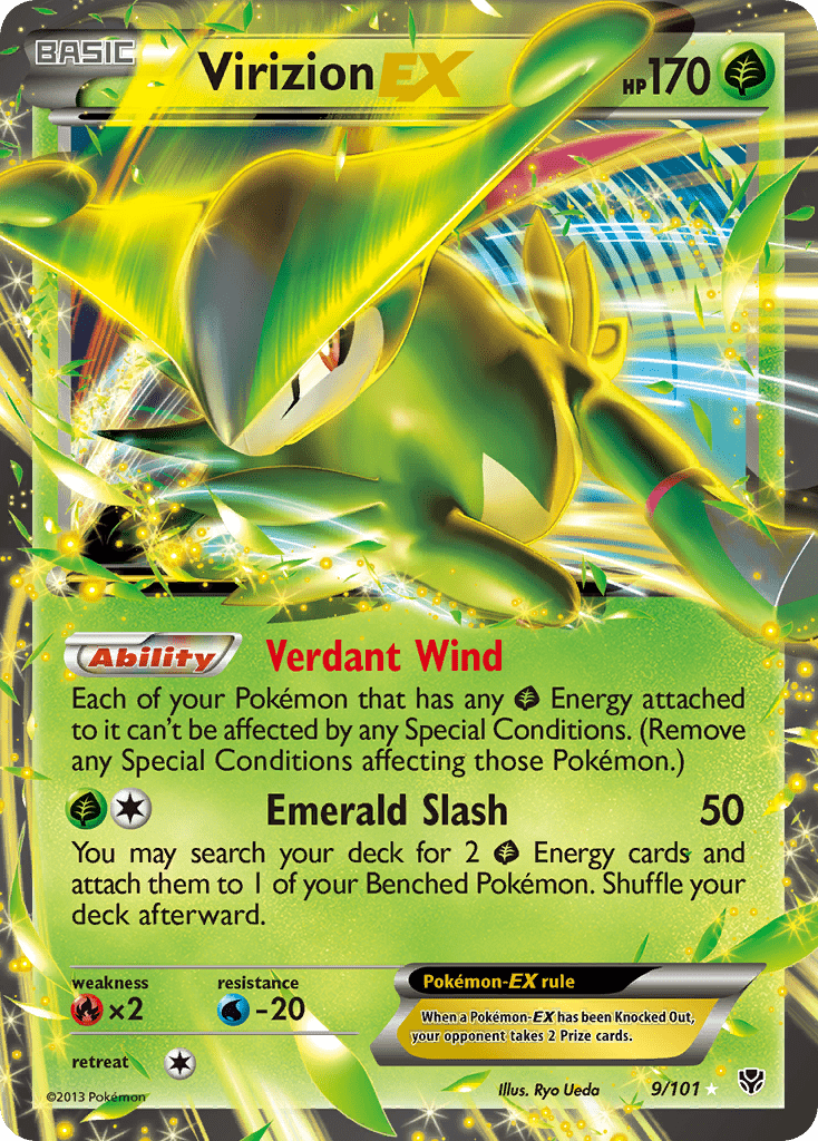 Virizion EX (9/101) [Black & White: Plasma Blast] Pokemon Single Pokémon  | Multizone: Comics And Games