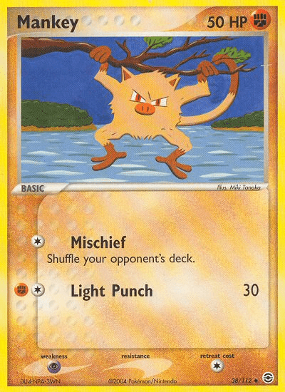 Mankey (38/112) [EX: FireRed & LeafGreen] Pokemon Single Pokémon  | Multizone: Comics And Games