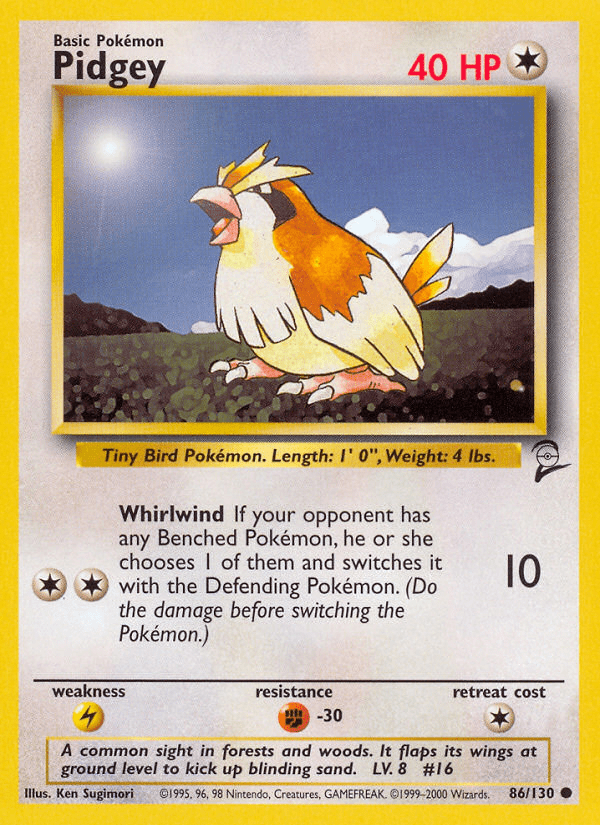 Pidgey (86/130) [Base Set 2] Pokemon Single Pokémon  | Multizone: Comics And Games