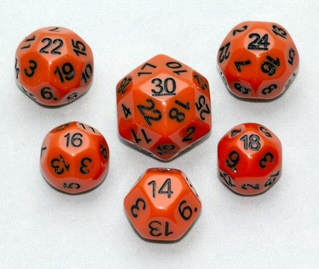 Tiered Dice Orange (6 pcs upgrade) Miniatures DGS  | Multizone: Comics And Games