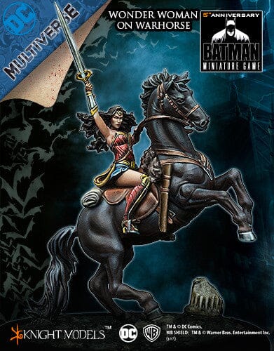 WONDER WOMAN ON WARHORSE Batman Miniature Game Knight Models  | Multizone: Comics And Games