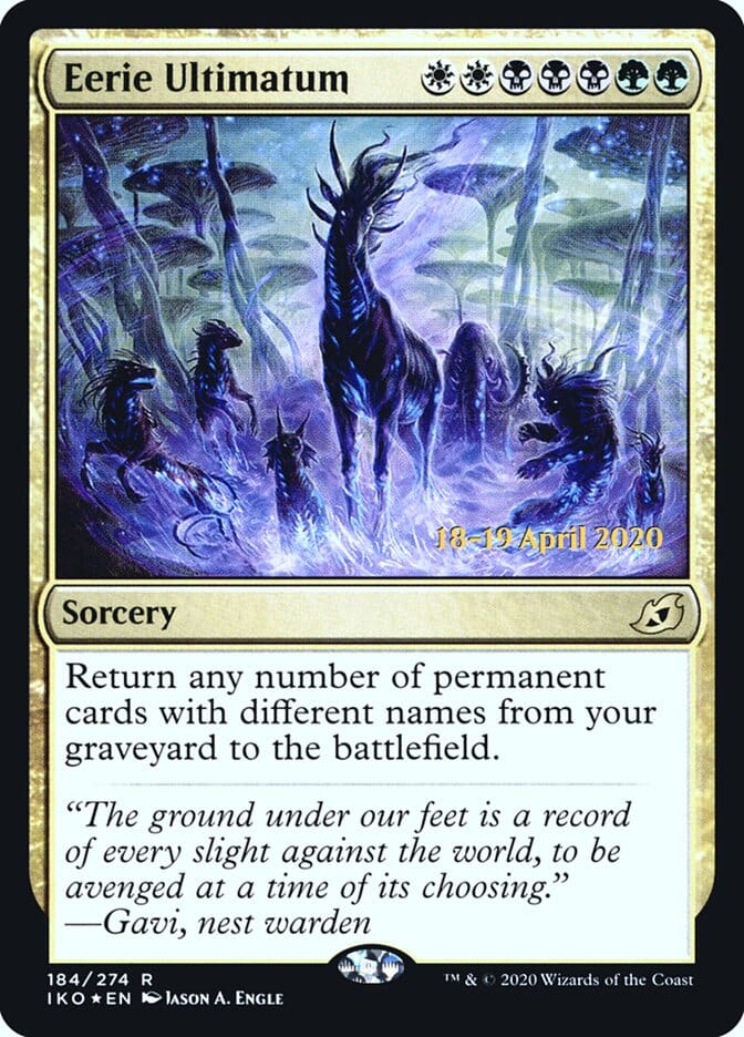 Eerie Ultimatum [Ikoria: Lair of Behemoths Prerelease Promos] MTG Single Magic: The Gathering  | Multizone: Comics And Games