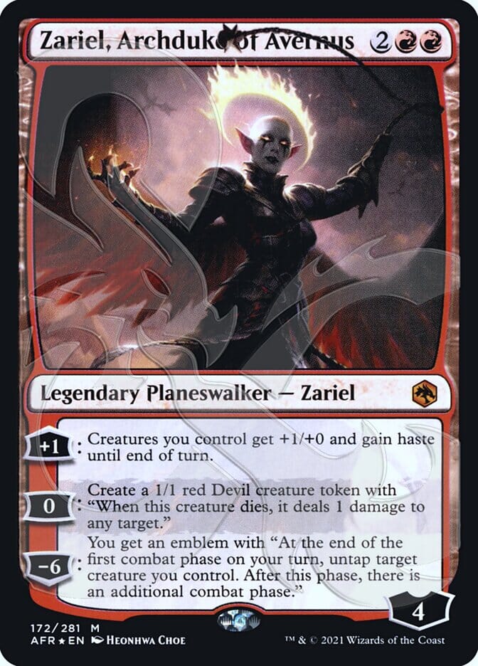 Zariel, Archduke of Avernus (Ampersand Promo) [Dungeons & Dragons: Adventures in the Forgotten Realms Promos] MTG Single Magic: The Gathering  | Multizone: Comics And Games