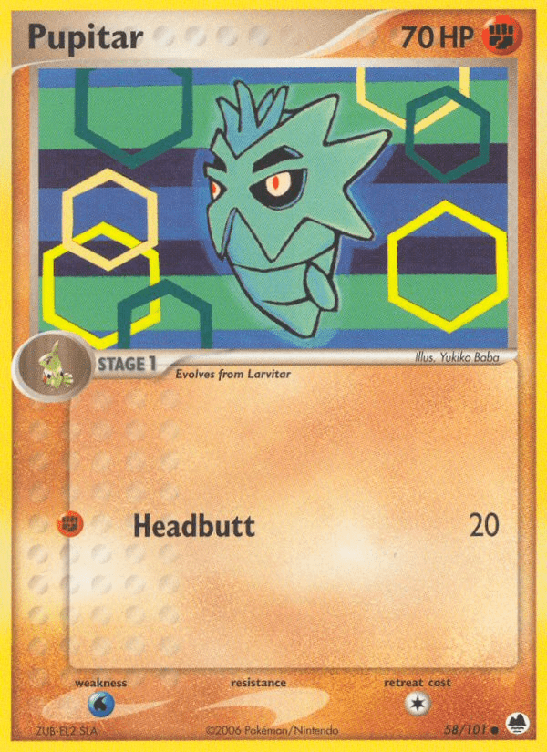 Pupitar (58/101) [EX: Dragon Frontiers] Pokemon Single Pokémon  | Multizone: Comics And Games