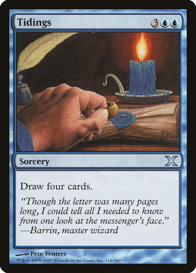 Tidings [Tenth Edition] MTG Single Magic: The Gathering  | Multizone: Comics And Games