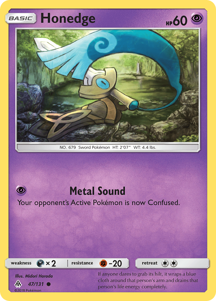 Honedge (47/131) [Sun & Moon: Forbidden Light] Pokemon Single Pokémon  | Multizone: Comics And Games