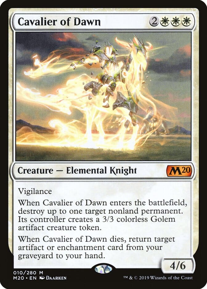 Cavalier of Dawn [Core Set 2020] MTG Single Magic: The Gathering  | Multizone: Comics And Games