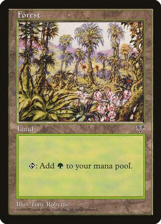 Forest (Pink Flowers Right) [Mirage] MTG Single Magic: The Gathering  | Multizone: Comics And Games