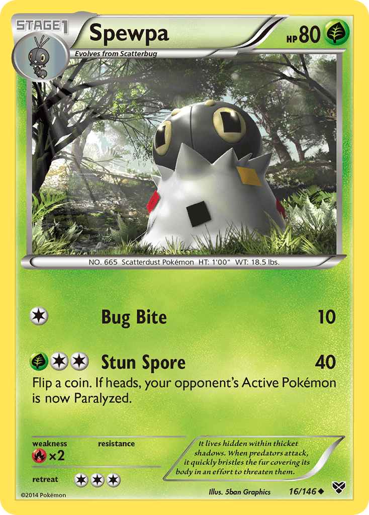 Spewpa (16/146) [XY: Base Set] Pokemon Single Pokémon  | Multizone: Comics And Games
