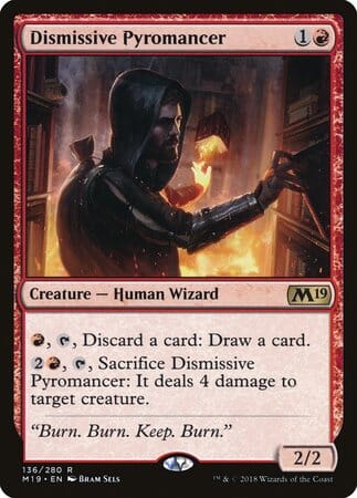 Dismissive Pyromancer [Core Set 2019] MTG Single Magic: The Gathering  | Multizone: Comics And Games