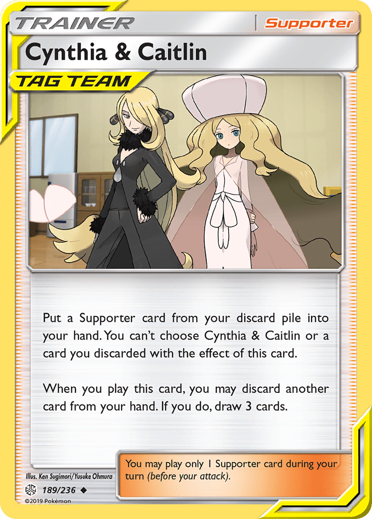 Cynthia & Caitlin (189/236) [Sun & Moon: Cosmic Eclipse] Pokemon Single Pokémon  | Multizone: Comics And Games