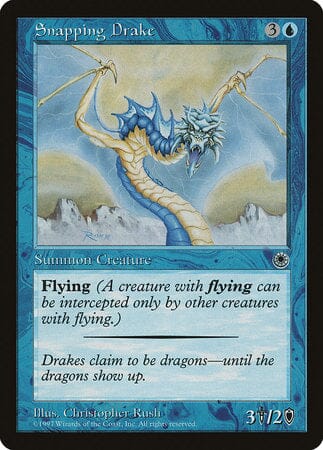 Snapping Drake (Reminder Text) [Portal Demo Game] MTG Single Magic: The Gathering  | Multizone: Comics And Games