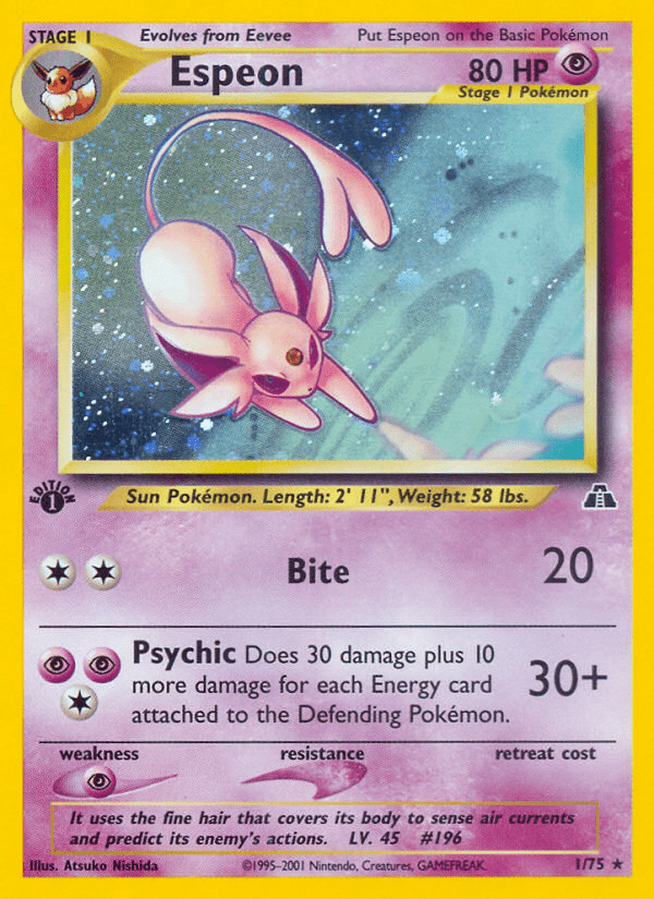 Espeon (1/75) [Neo Discovery 1st Edition] Pokemon Single Pokémon  | Multizone: Comics And Games