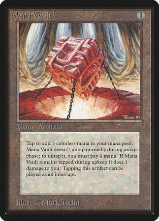 Mana Vault [Limited Edition Beta] MTG Single Magic: The Gathering  | Multizone: Comics And Games