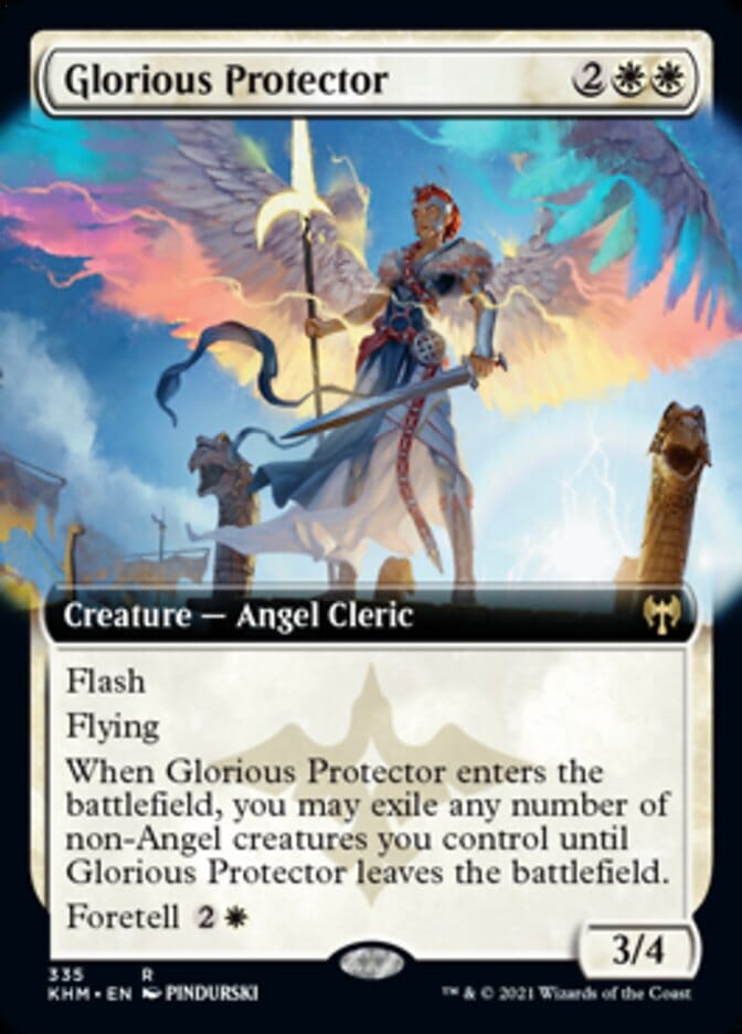 Glorious Protector (Extended Art) [Kaldheim] MTG Single Magic: The Gathering  | Multizone: Comics And Games