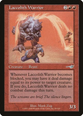 Laccolith Warrior [Nemesis] MTG Single Magic: The Gathering  | Multizone: Comics And Games