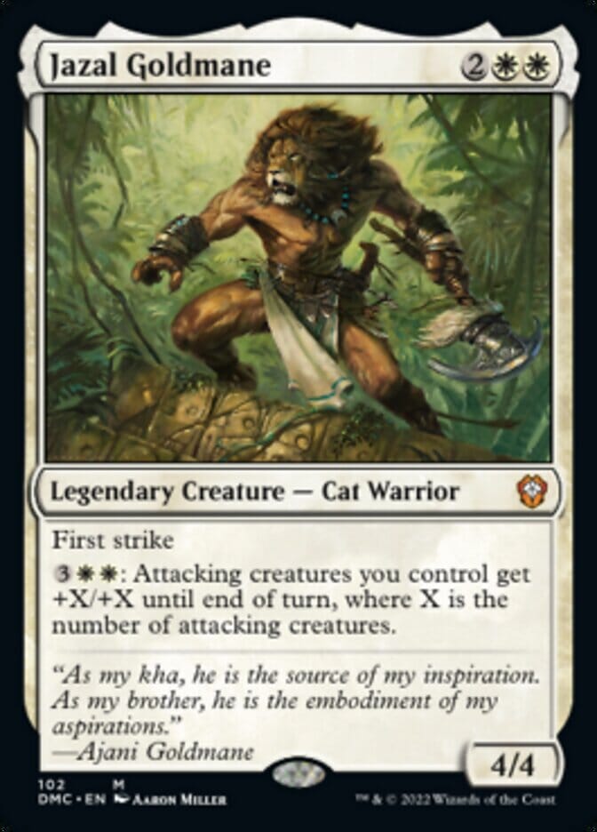 Jazal Goldmane [Dominaria United Commander] MTG Single Magic: The Gathering  | Multizone: Comics And Games