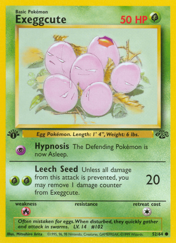 Exeggcute (52/64) [Jungle 1st Edition] Pokemon Single Pokémon  | Multizone: Comics And Games