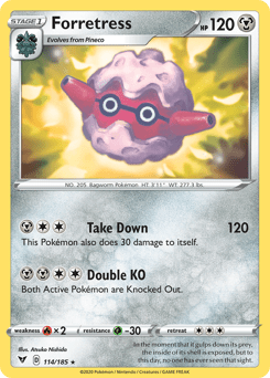Forretress (114/185) [Sword & Shield: Vivid Voltage] Pokemon Single Pokémon  | Multizone: Comics And Games