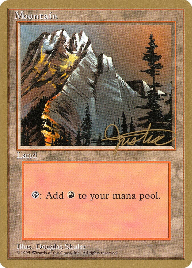 Mountain (mj373) (Mark Justice) [Pro Tour Collector Set] MTG Single Magic: The Gathering  | Multizone: Comics And Games