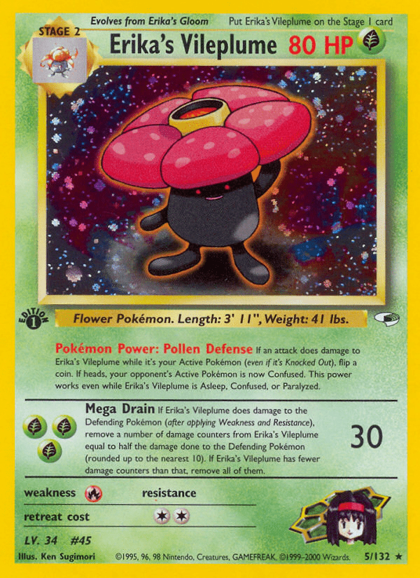 Erika's Vileplume (5/132) [Gym Heroes 1st Edition] Pokemon Single Pokémon  | Multizone: Comics And Games