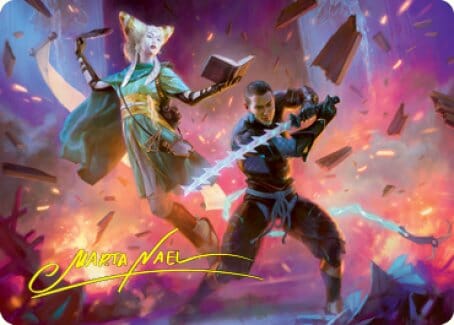 Explosive Entry Art Card (Gold-Stamped Signature) [Kamigawa: Neon Dynasty Art Series] MTG Single Magic: The Gathering  | Multizone: Comics And Games