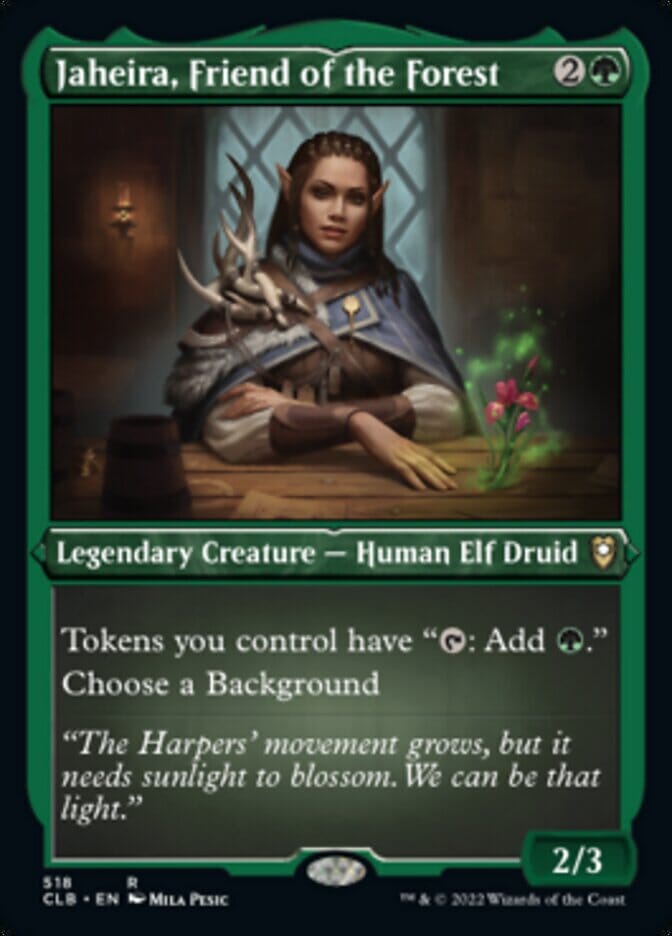 Jaheira, Friend of the Forest (Foil Etched) [Commander Legends: Battle for Baldur's Gate] MTG Single Magic: The Gathering  | Multizone: Comics And Games
