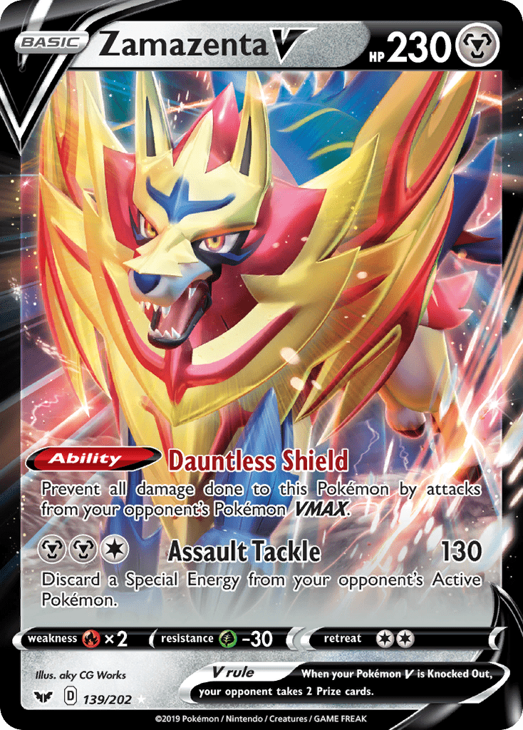 Zamazenta V (139/202) [Sword & Shield: Base Set] Pokemon Single Pokémon  | Multizone: Comics And Games